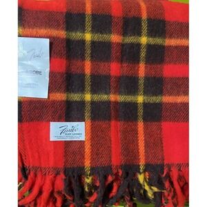 FARIBO PAK-A-ROBE Tartan Plaid Acrylic Blanket Stadium Throw NEW
